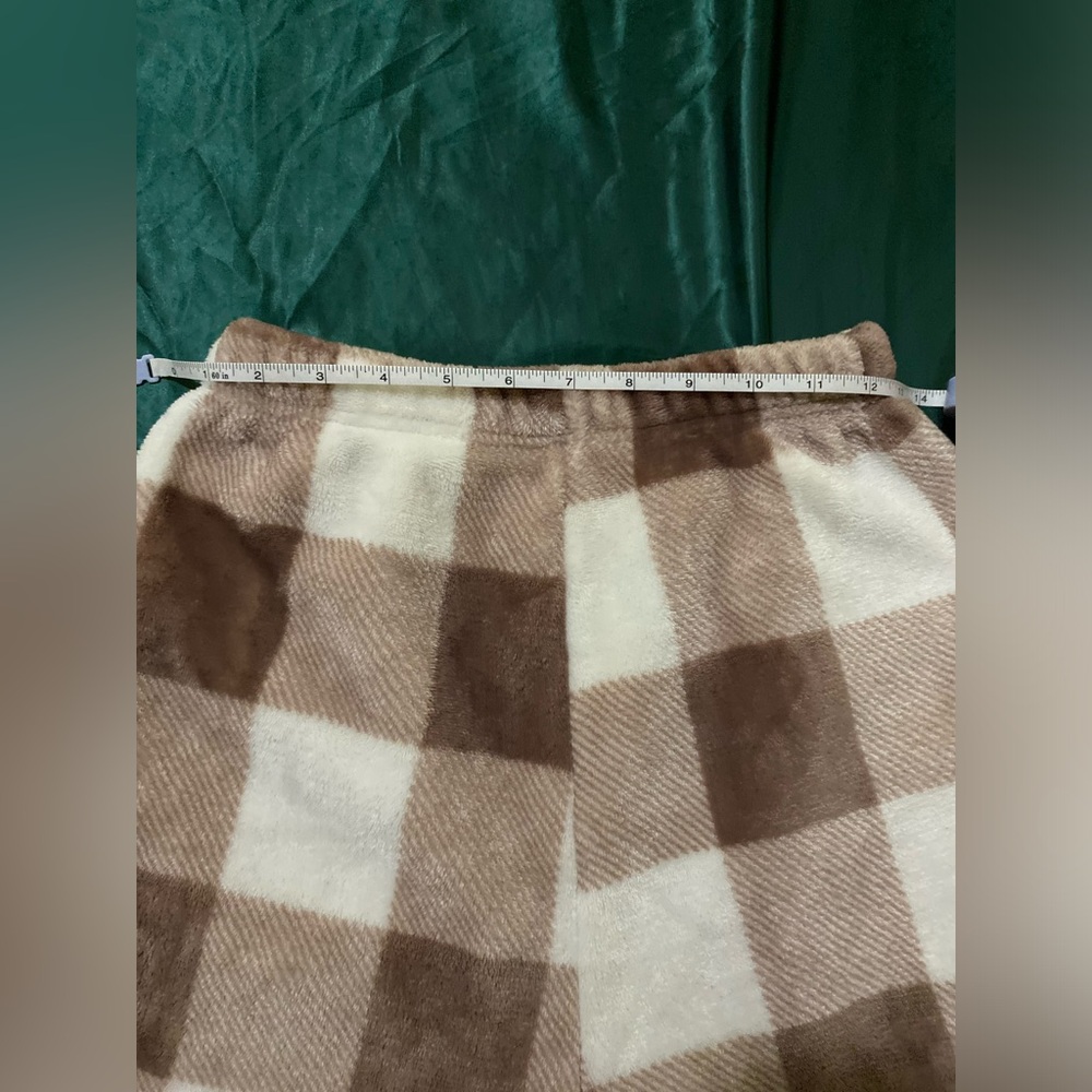 Checkered Soft Fuzzy Lounging Pants - image 1